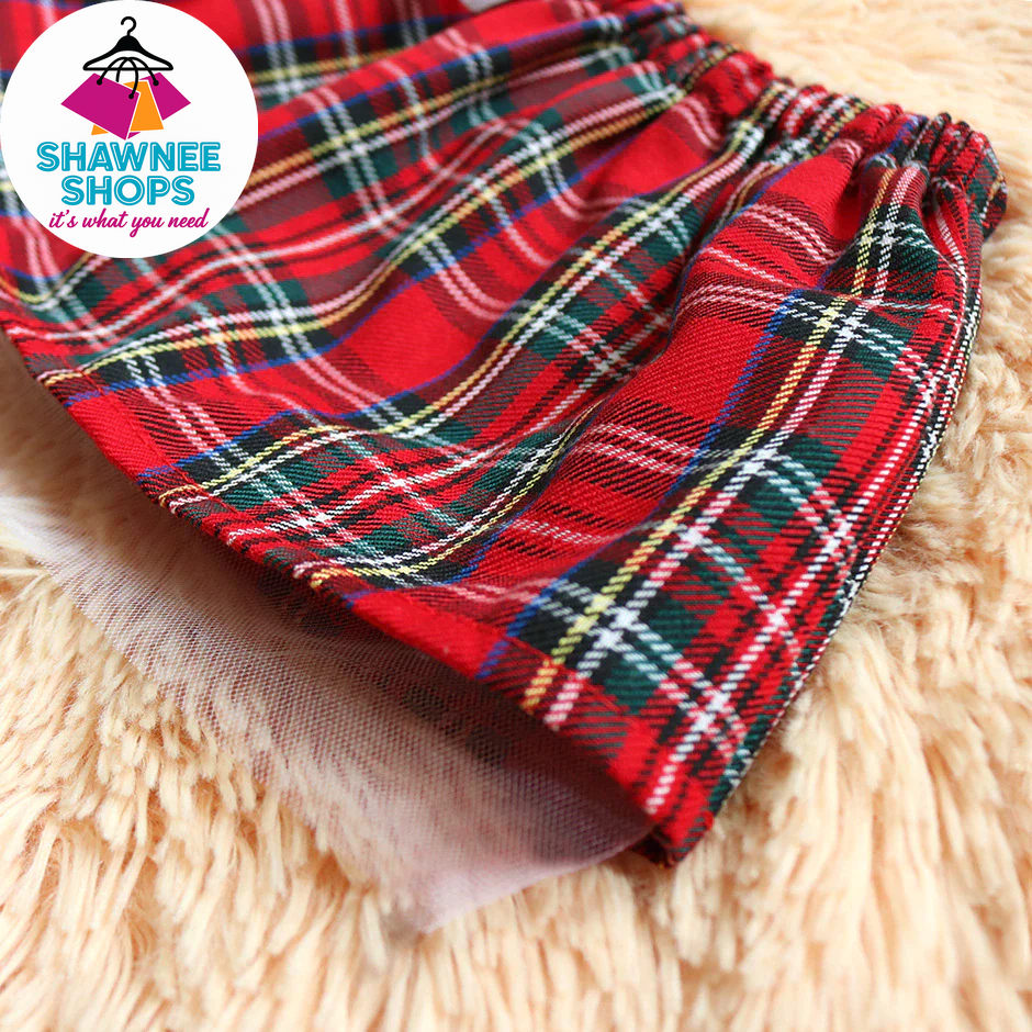 Playful Nights – Plaid Lingerie Skirt Set