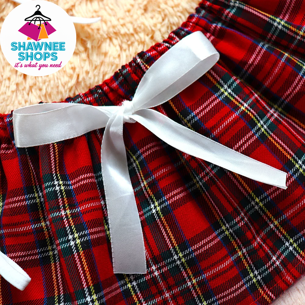 Playful Nights – Plaid Lingerie Skirt Set